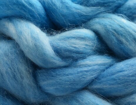 Blue felting wool as background