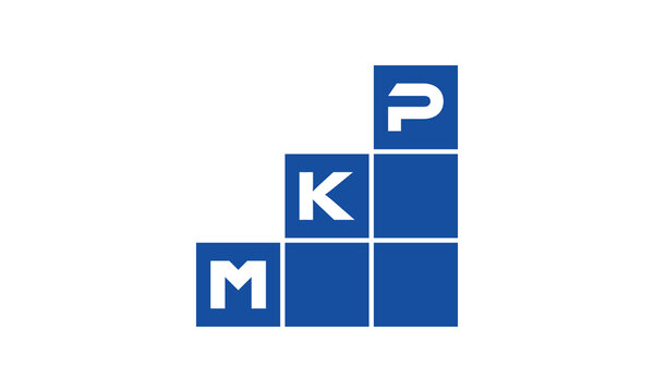MKP initial letter financial logo design vector template. economics, growth, meter, range, profit, loan, graph, finance, benefits, economic, increase, arrow up, grade, grew up, topper, company, scale