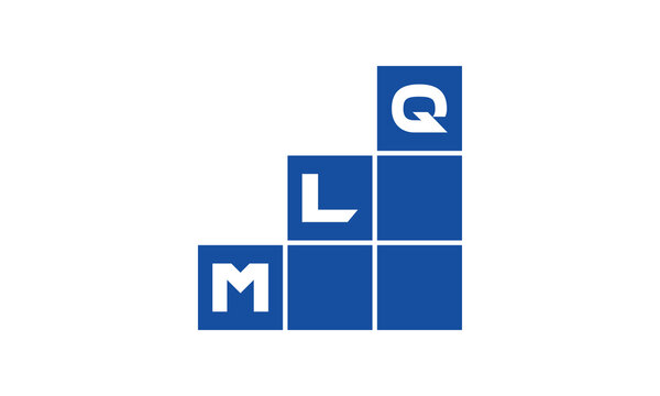 MLQ initial letter financial logo design vector template. economics, growth, meter, range, profit, loan, graph, finance, benefits, economic, increase, arrow up, grade, grew up, topper, company, scale