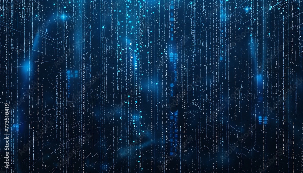 Leinwandbilder immersive visualization of big data flow in matrix-inspired tech environment