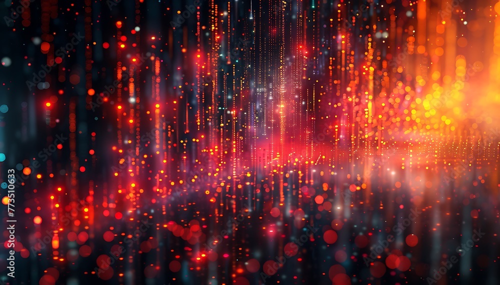 Leinwandbilder immersive visualization of big data flow in matrix-inspired tech environment