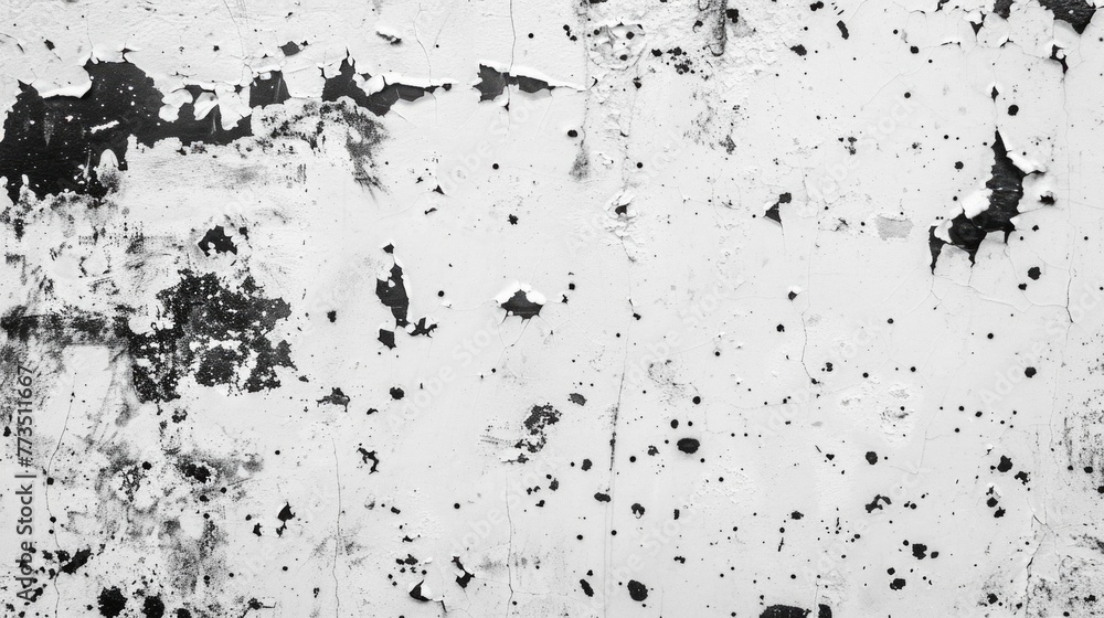 Wall mural A black and white photo of a textured dirty wall. Suitable for graphic design projects or backgrounds