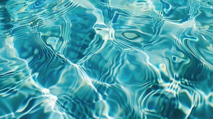 Crystal clear water in a pool, ideal for summer concepts - obrazy, fototapety, plakaty