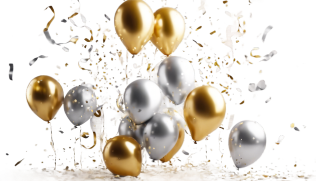 gray confetti gold dark Happy birthday background light balloons silver style banner white jewellery pearl necklace bead decoration glasses luxury shiny fashion gift pink b