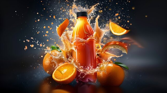 Exploding juice bottle