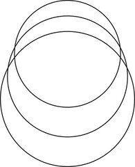 Circle blending line modern shapes, graphics of sound wave