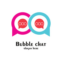 Bubble logo design simple concept Premium Vector
