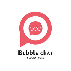 Bubble logo design simple concept Premium Vector