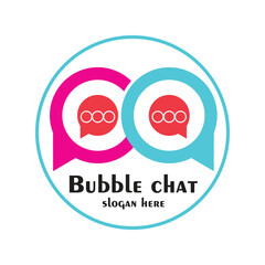 Bubble logo design simple concept Premium Vector
