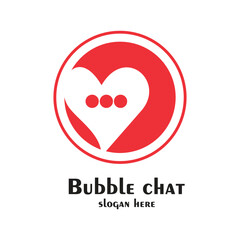 Bubble logo design simple concept Premium Vector
