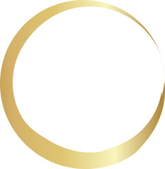 Golden brush circles. Elements for design