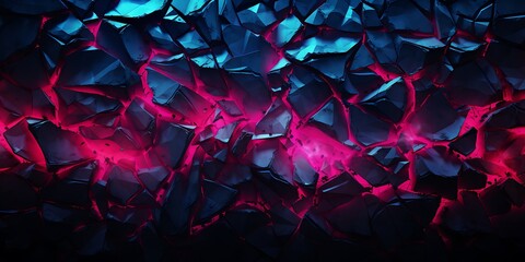 Abstract cracked blue and red background. 3d rendering, 3d illustration.