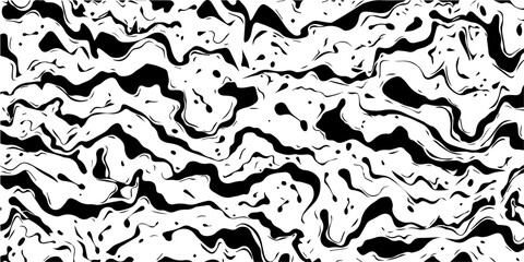 liquid mixture black transparent pattern, vector decoration overlay monchrome, laser cutting cnc background engraving, decorative print design backdrop - obrazy, fototapety, plakaty
