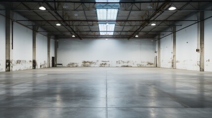 Empty industrial space interior.