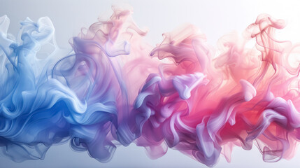 Fototapeta premium vibrant cosmic smoke waves with sparkling stars on dark space background