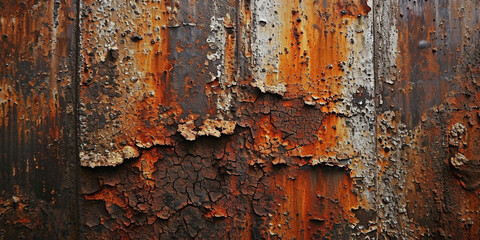 Old rusty metal background or texture. Rust of metals. Corrosive Rust on old iron. Use as illustration for presentation. Background rust texture as a panorama. Metal dirty background steel grunge