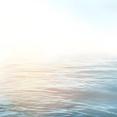 Soothing image of a light leak filter applied to water, with a white background. - obrazy, fototapety, plakaty
