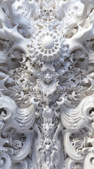 A stunning 3D wall abstraction orchestrating intricate details to create a visual symphony, depicted beautifully in