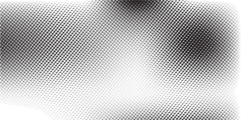 Halftone faded gradient texture. Grunge halftone grit background. White and black sand noise wallpaper.