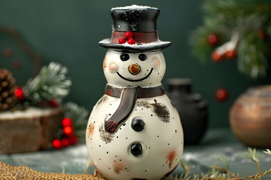 Frosty_Snowman_Figurine_with_Top_Hat_--ar
 pic