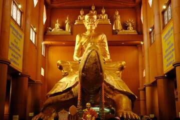 statue of buddha, LUANGPULIU, LuangPU LIU,wat rai tang tong,hai temple, temple , thai, turtle,thai buddha - obrazy, fototapety, plakaty