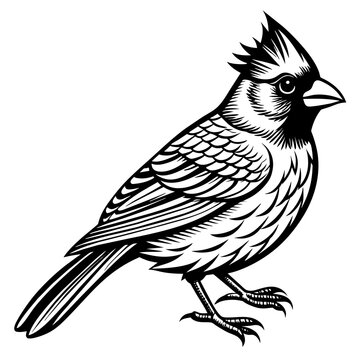recommend clip art: cardinal silhouette vector art illustration