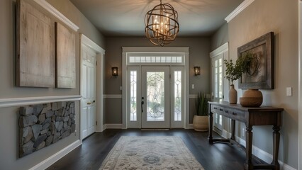 Elegant entryway in a modern home