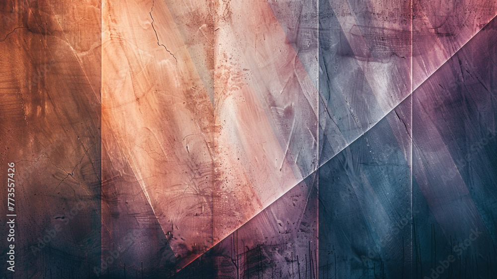Poster Intersecting lines and ethereal textures create a visually striking abstraction wall,