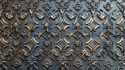 Intricate lattice patterns and metallic highlights adorn a sophisticated 3D wall design,