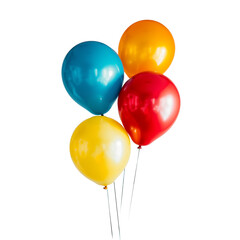 Colorful balloons with a transparent background