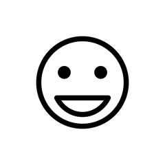 Smile icon vector isolated on white background. Smile vector icon. Emoticon Icon vector. Emoji