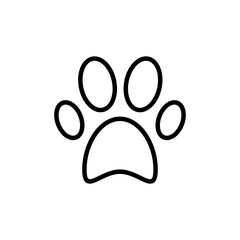 Paw icon vector isolated on white background. Paw Print icon