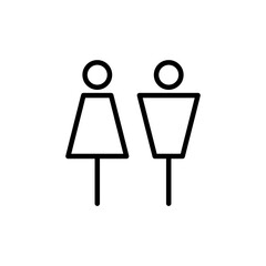 Man and woman icon vector isolated on white background. male and female symbol