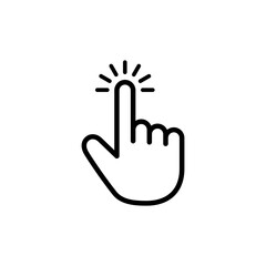 Hand click icon vector isolated on white background. pointer icon vector. hand cursor icon vector