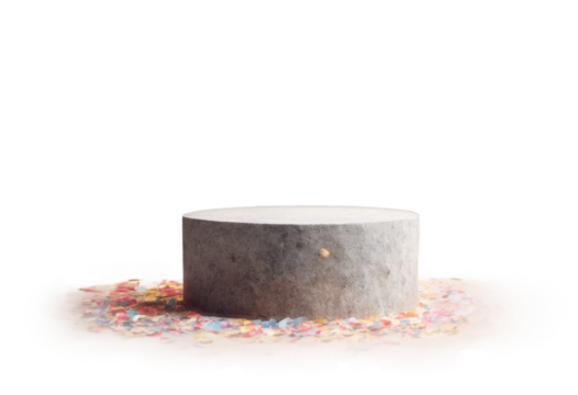 mockup pedestal product stone background. Empty splay. Modern confetti Minimal template. festive christmas red abstract display dais stage template snow copy space mi - Powered by Adobe