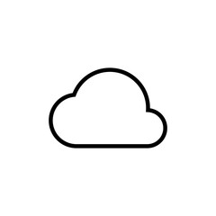 Cloud icon vector isolated on white background. cloud computing icon