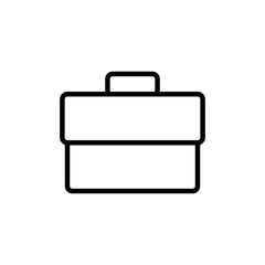 Briefcase icon vector isolated on white background. Briefcase vector icon