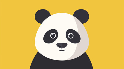 A head of panda illustration flat cartoon vactor il