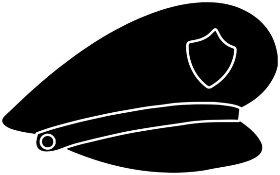 police illustration hat silhouette uniform logo policeman icon officer outline law badge security cop cap guard safety protection profession shape job sheriff authority for vector graphic background