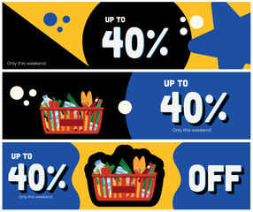 Forty Percent off, Shopping and Coupon Elements.