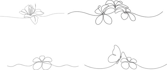 Flower lotus in one continuous line drawing. Logo yoga studio and wellness spa salon concept in simple linear style. Water lily in editable stroke. Doodle contour vector illustration