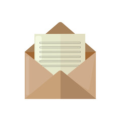 Open envelope icon clipart avatar logotype isolated vector illustration