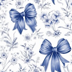 Seamless tiled party bow pattern