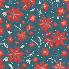 Fototapeta na wymiar Floral textile Graphic Patterns