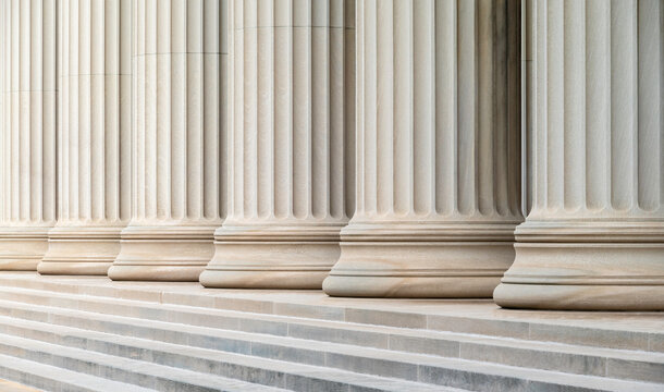 The texture and design of some Greek Columns.