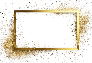 transparent brush frames Foil gold glitter splatter background. Frame banner confetti stroke background metallic luxury glistering border circle decoration design dot dust ele