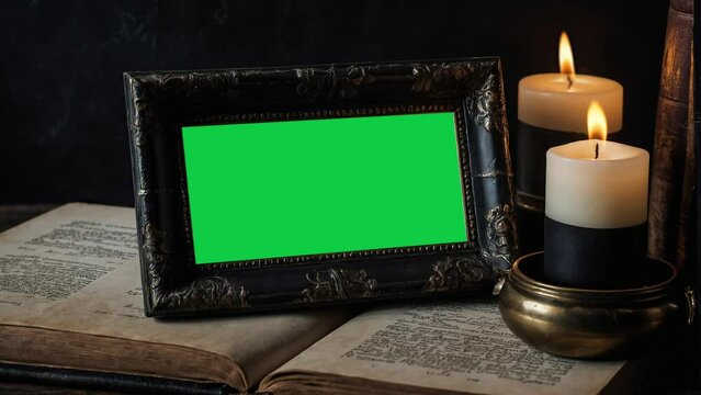 In Memoriam Videos with Landscape Photo Frames and Candles	
