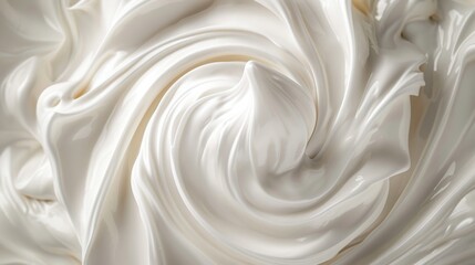 Close up of white Natural Creamy Vanilla cream texture