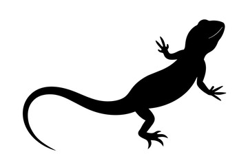 Obraz na płótnie Canvas lizard silhouette vector illustration