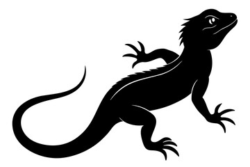 lizard silhouette vector illustration